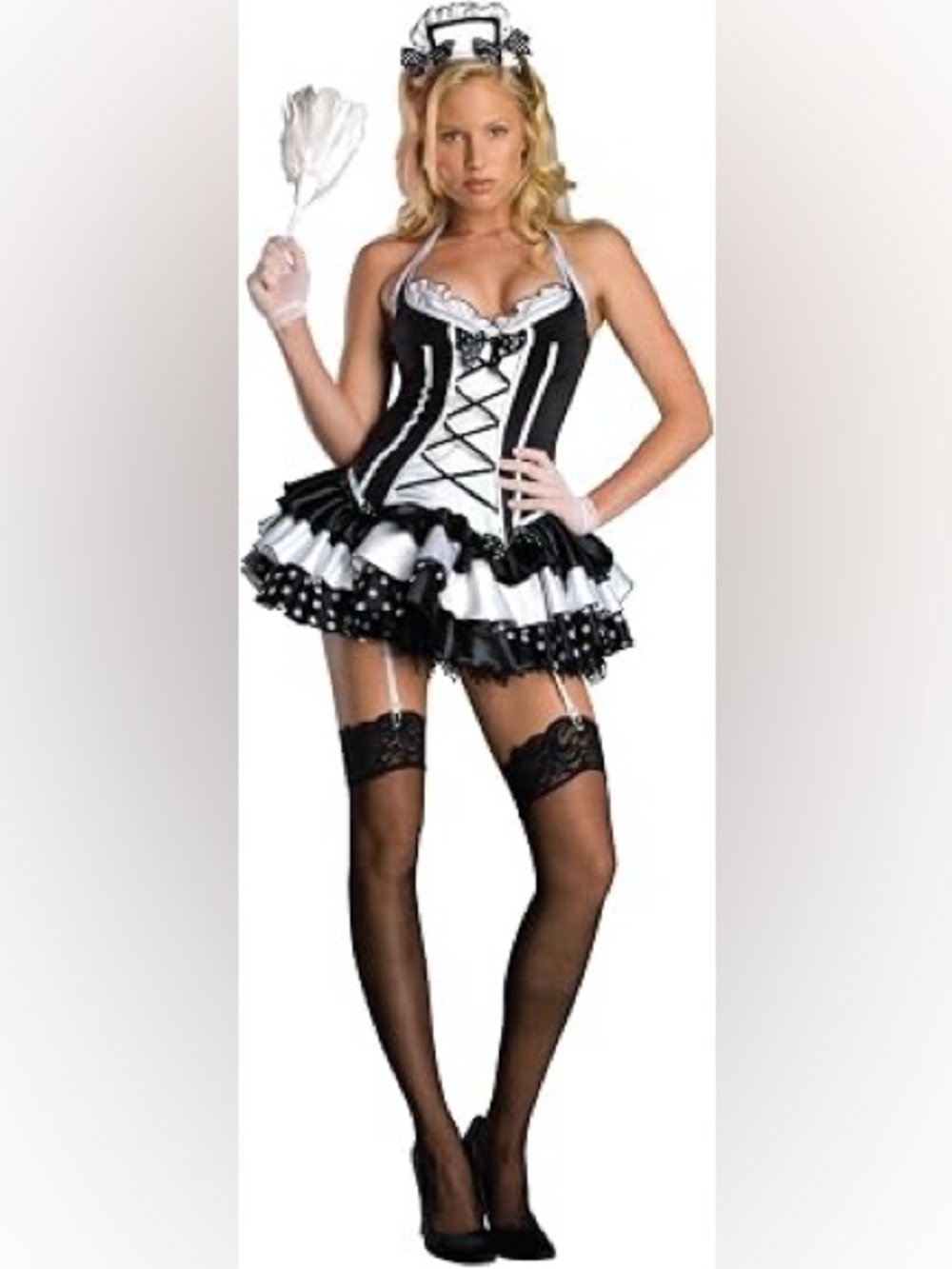 BRAND NEW women secret wishes maid perfect dress halloween costume size L 12-14